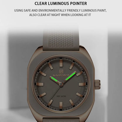 NAVIFORCE – Montre à quartz décontractée et élégante pour femme, bracelet en silicone, cadeau pour femme, montre-bracelet décontractée, Relogio Feminino