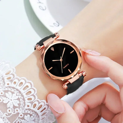 2PCS Set Luxury Watch Women Bracelet  Rhinestone Fashion Wristwatch Female Casual Ladies Watches Bracelet Set Clock