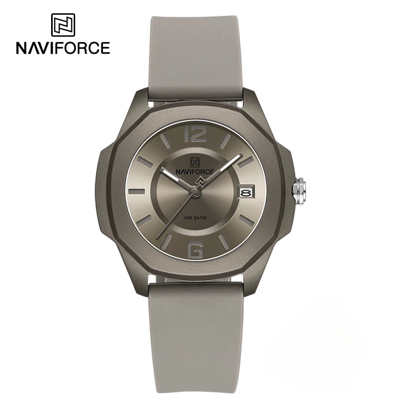 NAVIFORCE -7107 Montre Bracelet en Silicone à Quartz