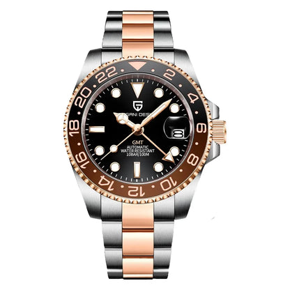 Nouvelle montre PAGANI DESIGN GMT automatique 1662 pour hommes, 40 mm, bracelet de marque supérieure, étanche 100 m, montres-bracelets mécaniques pour hommes, horloge