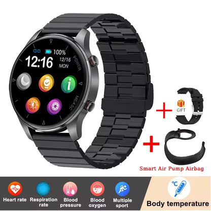 2026 Nouvelle montre connectée de santé avec surveillance de la tension artérielle, de la fréquence cardiaque et du sommeil, pour hommes, avec pompe à air, airbag, étanche IP86, montre connectée de sport