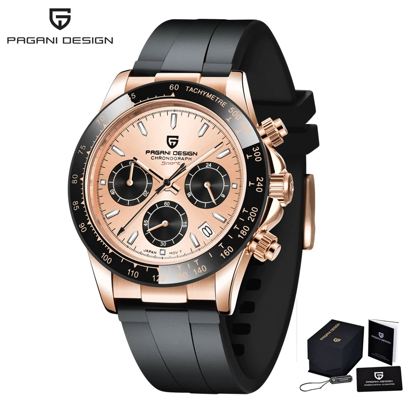 PAGANI DESIGN 2026 NOUVEAU 1664 Montre homme cadran météorite Montre de luxe en saphir à quartz pour hommes Chronographe sport pour hommes Reloj Hombre