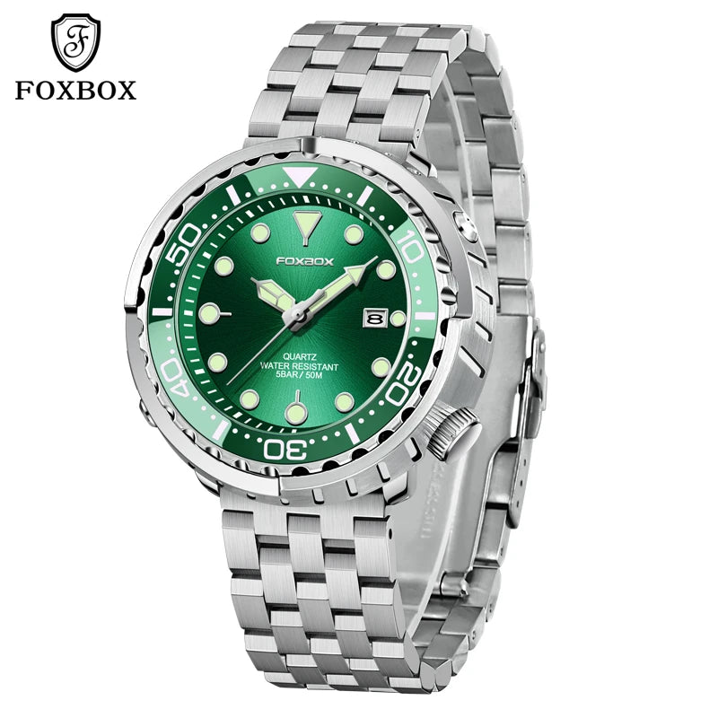 2026 LIGE Fashion Mens Watches Foxbox Top Brand Luxury 5ATM Sports Waterproof Watch for Men Quartz Date Clock Luminous Watch+Box