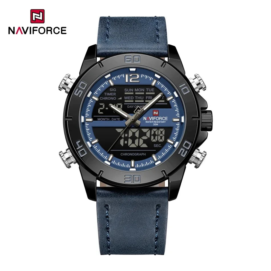 NAVIFORCE NF9253L Genuine Leather Band Luminous Date Clock