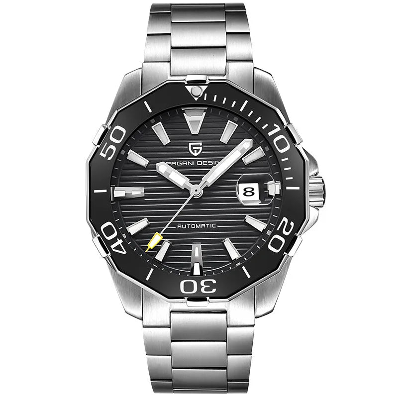 Nouveau en 2025 : Montre mécanique de sport militaire PAGANI DESIGN 1617 pour homme, étanche, en acier inoxydable, montre de luxe pour homme de grande marque