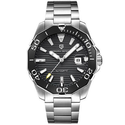 Nouveau en 2025 : Montre mécanique de sport militaire PAGANI DESIGN 1617 pour homme, étanche, en acier inoxydable, montre de luxe pour homme de grande marque