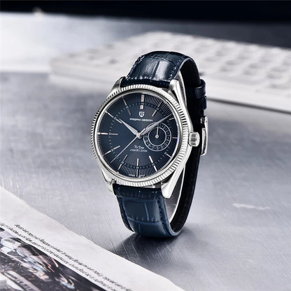 PAGANI DESIGN Montre-bracelet à quartz pour hommes, Montre de plongée de luxe en verre saphir, Étanche 200 m, Date, Montre d'affaires pour hommes