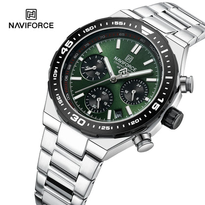 NAVIFORCE NF8049 Stainless Steel Big Face Chronograph