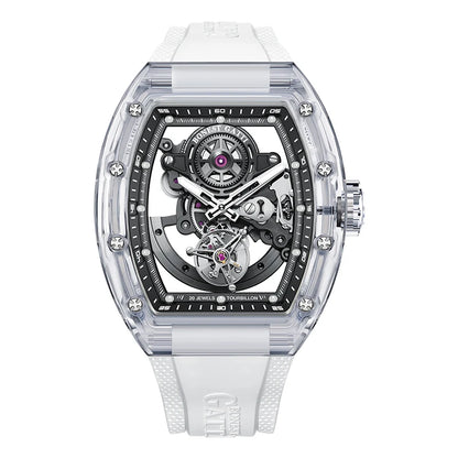 ChronoState BONEST GATTI Tourbillon – Montre Mécanique Automatique | Montre Squelette en Cristal Lumineuse