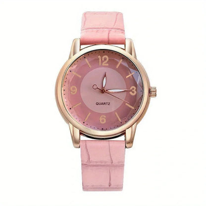 Montre à bracelet en cuir pour femme, verre polygonal, horloge de luxe, cadran créatif, mode, montre à quartz