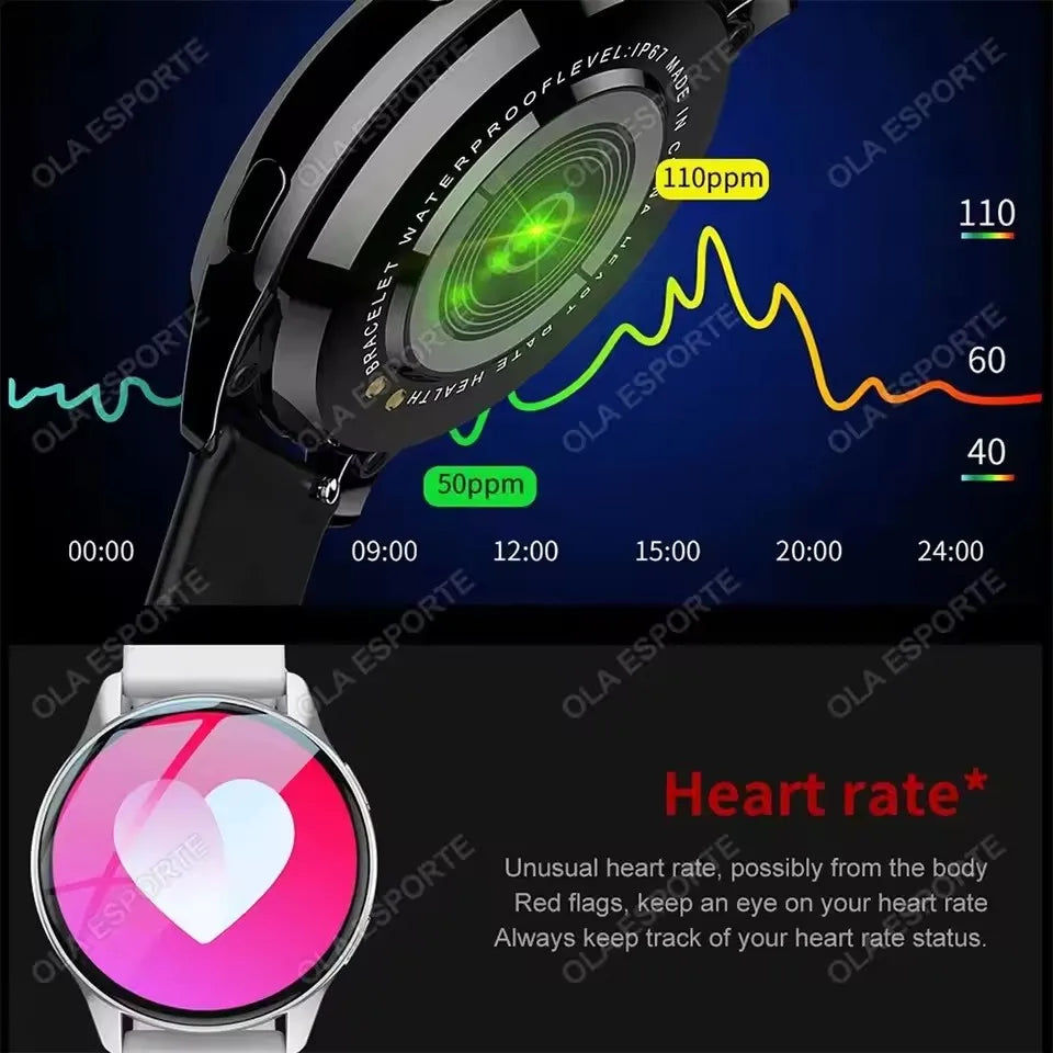 2025 Nouvelle Smartwatch Femme Appel Bluetooth Montres Dame Sport Étanche Fréquence Cardiaque Sommeil Smart Watch pour Femme Cadeau