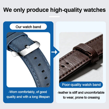 NAVIFORCE – Montres à Quartz Tendance pour Hommes, Bracelets en Cuir, Sport, Étanche, Calendrier, Horloge Relogio Masculino