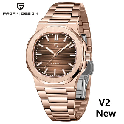 PAGANI DESIGN 2025 Nouvelles montres homme Montre automatique de luxe pour homme Mécanique 40MM Montre-bracelet Acier inoxydable Verre saphir AR