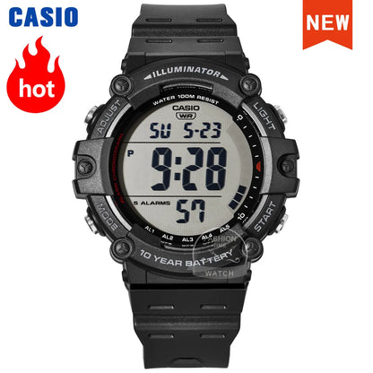 Montre Casio homme, dix ans d'autonomie, ensemble de luxe, montre de sport numérique LED étanche à quartz pour homme, relogio masculino AE-1500WH
