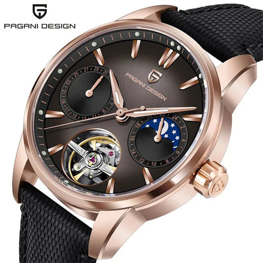 ChronoState YS021 Imperial Tourbillon Automatic Luxury Watch with Leather Strap