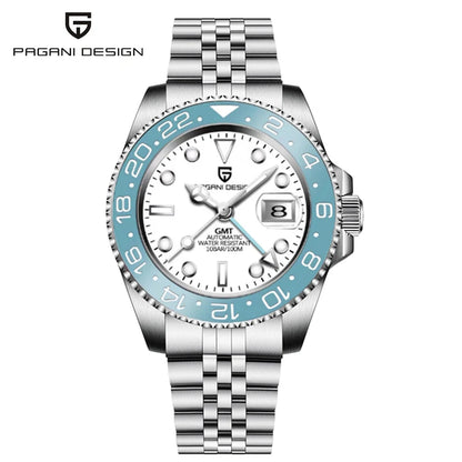Nouvelle montre PAGANI DESIGN GMT automatique 1662 pour hommes, 40 mm, bracelet de marque supérieure, étanche 100 m, montres-bracelets mécaniques pour hommes, horloge