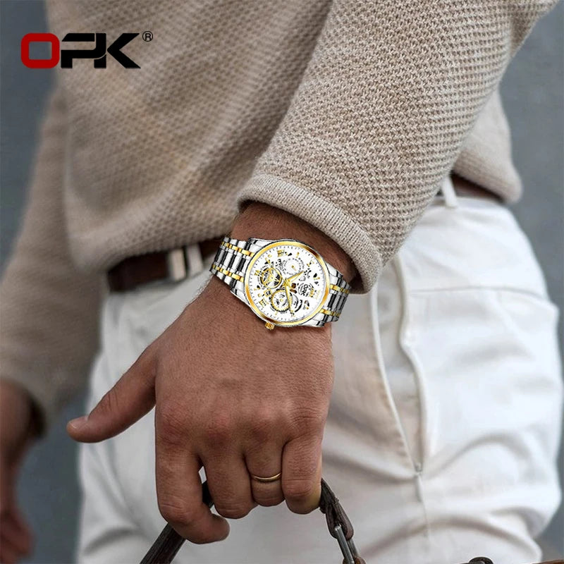 OPK8135 Steel Band Night Glow Watch