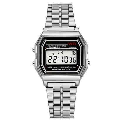 Montres sportives en or rose pour enfants et femmes, affichage numérique électronique, réveil rétro, relogio masculino, reloj