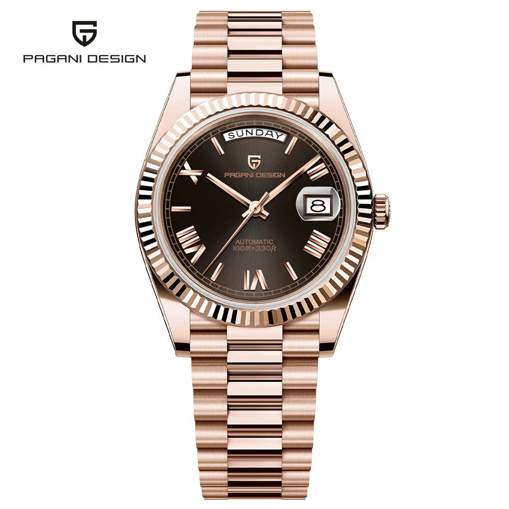 2025 Nouvelle montre PAGANI DESIGN pour homme DD36 or rose luxe automatique pour homme montres-bracelets mécaniques saphir miroir horloge