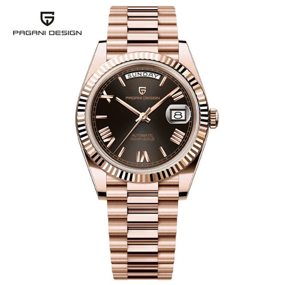 2025 Nouvelle montre PAGANI DESIGN pour homme DD36 or rose luxe automatique pour homme montres-bracelets mécaniques saphir miroir horloge