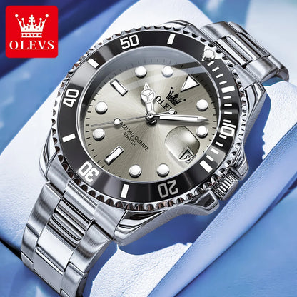 OLEVS 5885 Stainless Steel Strap Automatic Date Watch