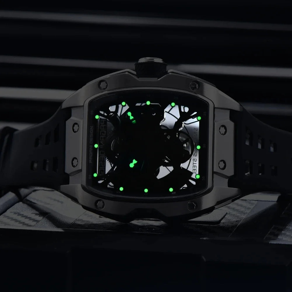 ChronoState Titan Eclipse Skeleton Automatic Luxury Watch for Men