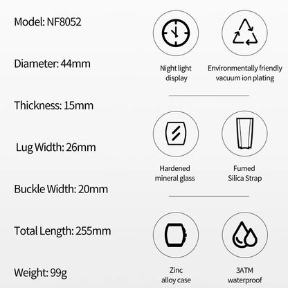 NAVIFORCE NF8052 Multi-Function Calendar Large Dial Watch