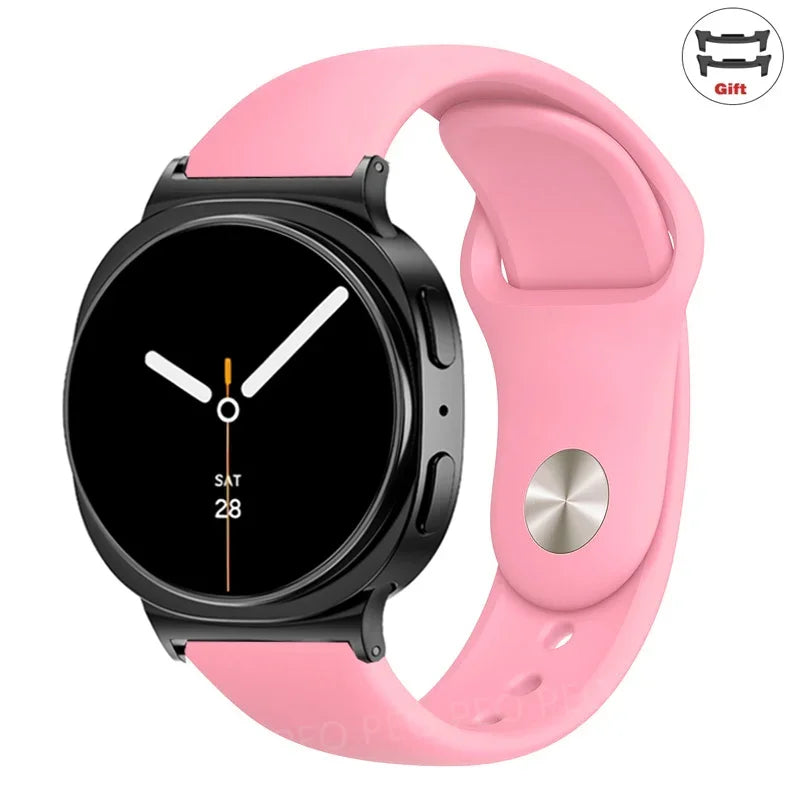 Sports Silicone Strap for Samsung Galaxy Watch 8 40mm 44mm Band No Gaps Correa Bracelet for Galaxy 8 Classic 46mm Accessories