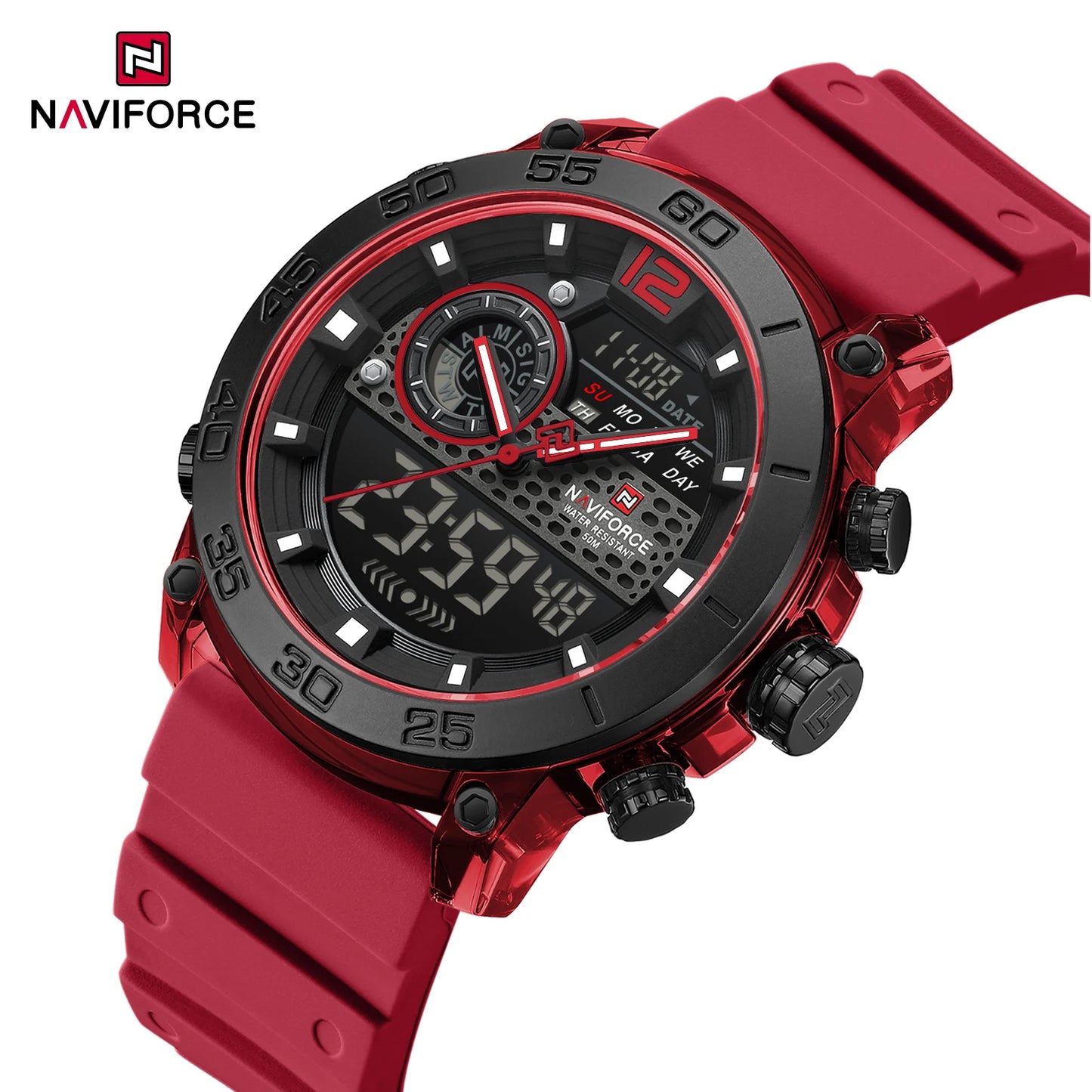 NAVIFORCE NF6104 Dual Display Multifunction Watch