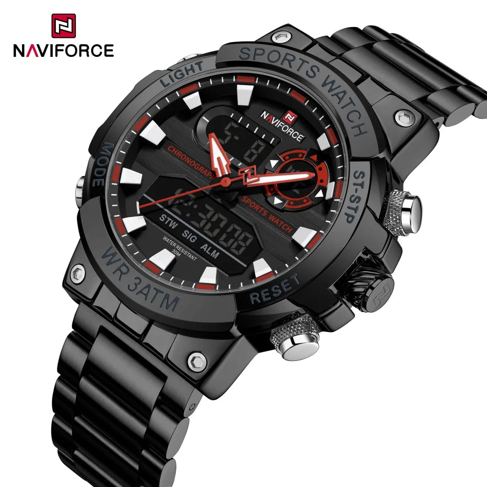 NAVIFORCE NF9237 Military Dual Display Chronograph Watch