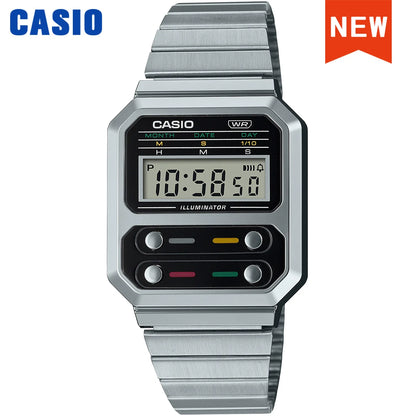 Montre Casio pour homme, mode de luxe, modèle Calculatrice, style tendance personnalisé, relogio masculino, часы женские A100WE-1A/7B