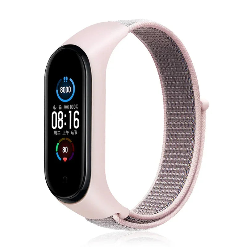 Nylon loop Mi band 4 5 6 Strap Replacement Soft Adjustable Wrist Watchband Pulsera correa For Xiaomi Mi band 3 4 5 6 7 Bracelet
