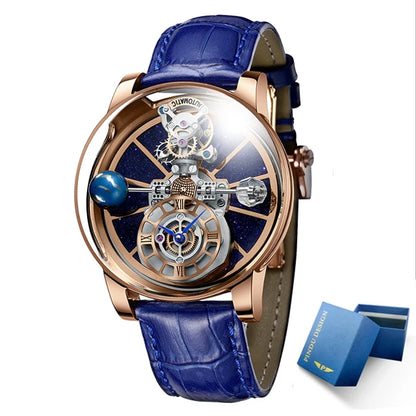 Montre Homme PINDU Diamant Luxe Astronomique Quartz