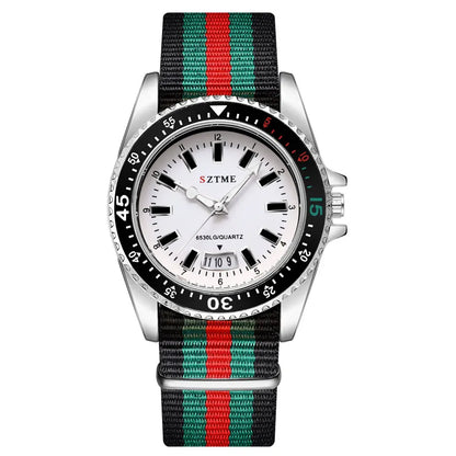 Nouvelle montre de calendrier à bracelet en nylon pour homme, luxueuse et simple montre à quartz de nuit pour hommes et femmes d'affaires