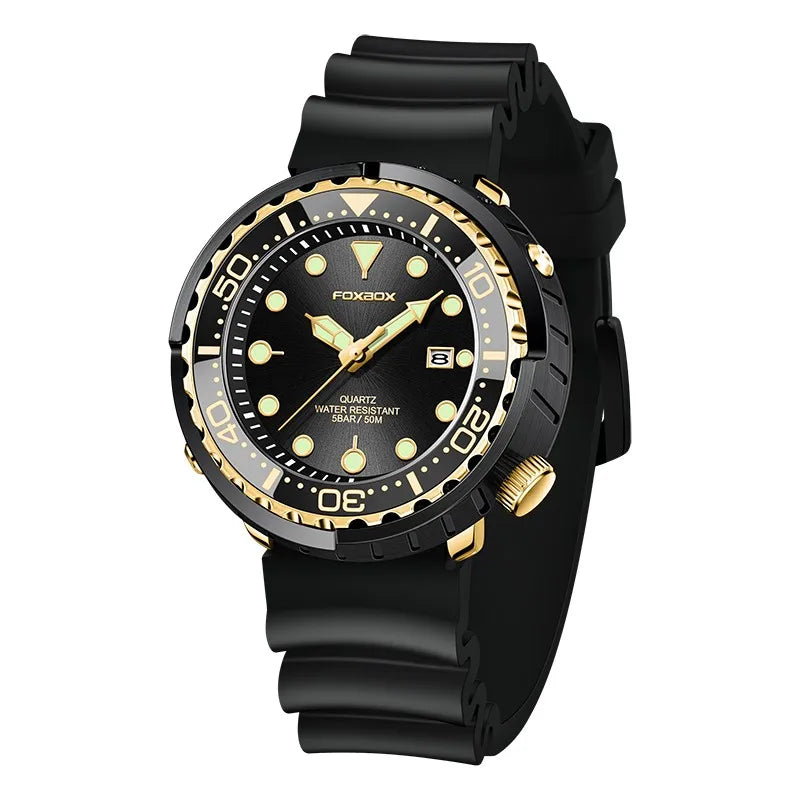 2026 LIGE Fashion Mens Watches Foxbox Top Brand Luxury 5ATM Sports Waterproof Watch for Men Quartz Date Clock Luminous Watch+Box
