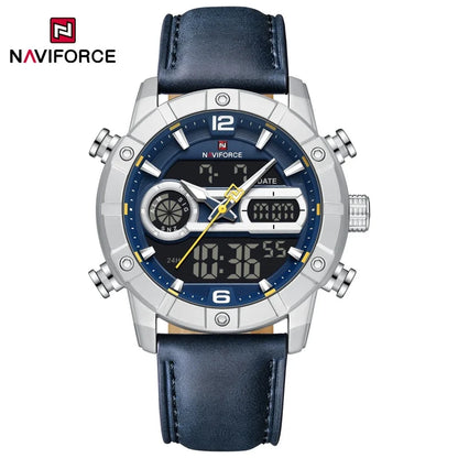 NAVIFORCE NF9263 Chronograph Genuine Leather Strap Watch
