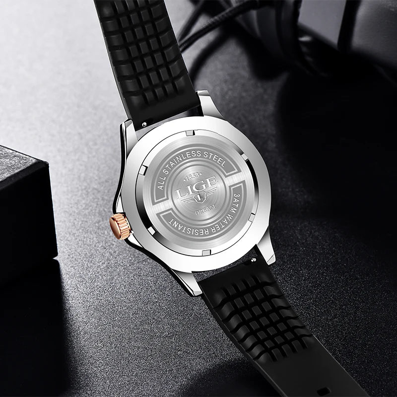 2026 LIGE Nouvelle Montre Homme D'Affaires Grande Marque Luxe Montre de Plongée Pour Hommes Étanche Date Horloge Montre de Sport Relogio Masculino+Boîte