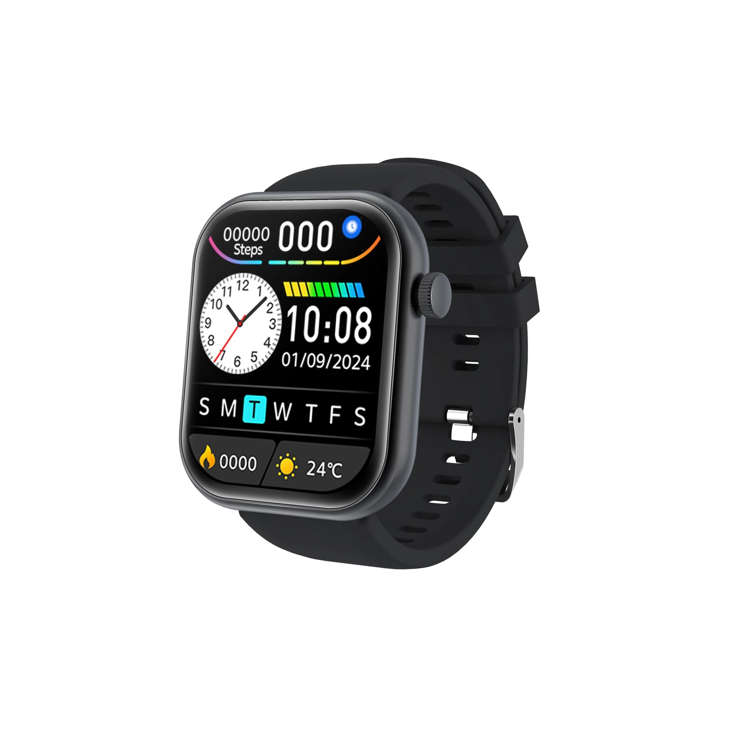 Montre Connectée Homme Femme Moniteur de Fréquence Cardiaque Pression Artérielle, Montre Sport Extérieur avec Compteur de Calories Podomètre Montre Cyclisme