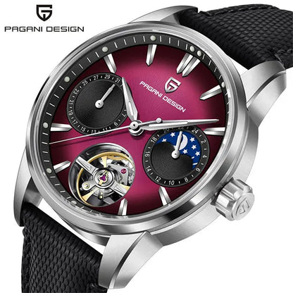 Montre de luxe automatique ChronoState YS021 Imperial Tourbillon avec bracelet en cuir
