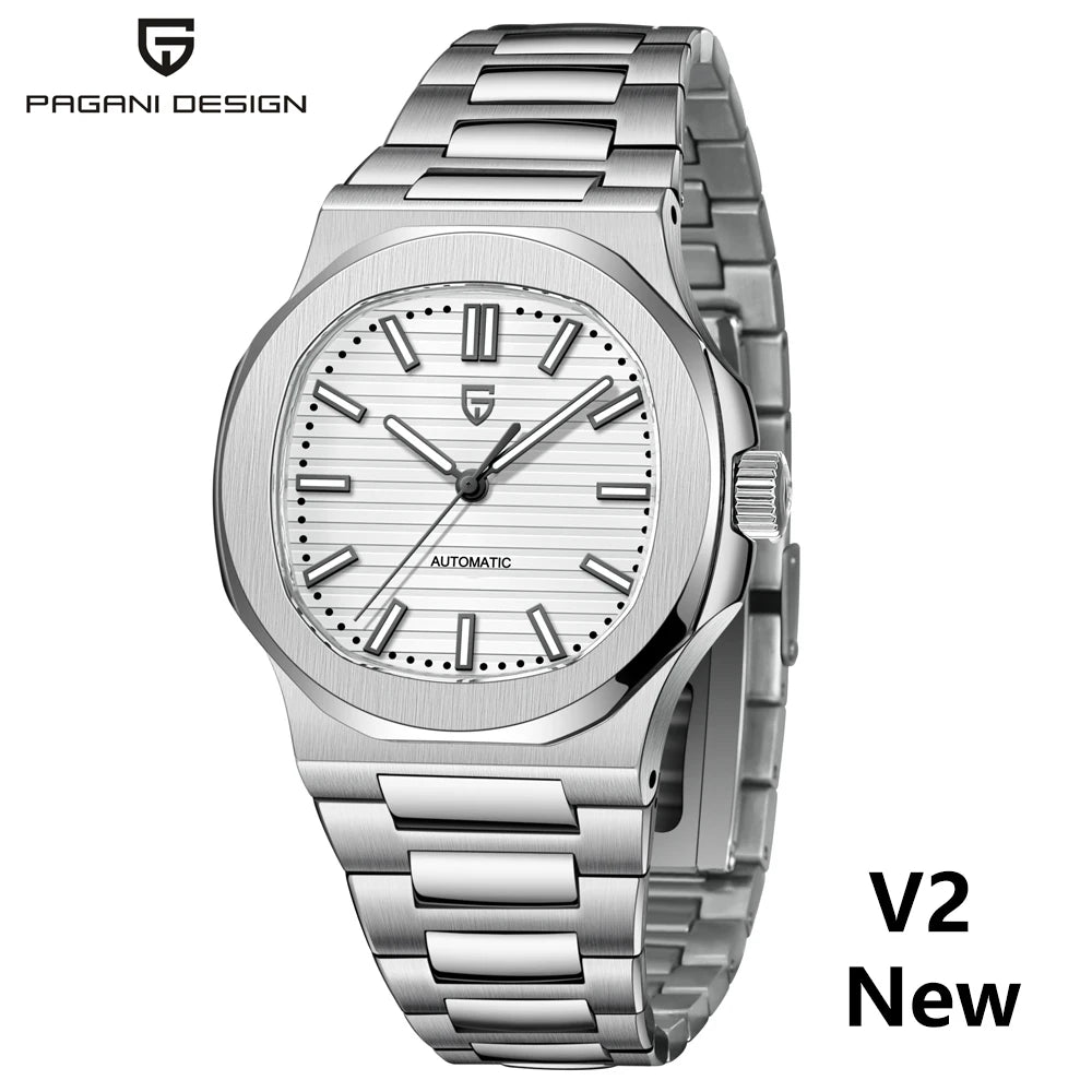 PAGANI DESIGN 2025 Nouvelles montres homme Montre automatique de luxe pour homme Mécanique 40MM Montre-bracelet Acier inoxydable Verre saphir AR
