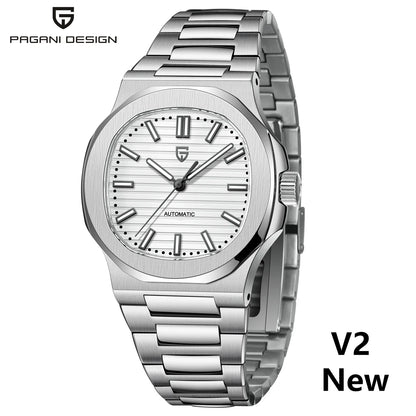 PAGANI DESIGN 2025 Nouvelles montres homme Montre automatique de luxe pour homme Mécanique 40MM Montre-bracelet Acier inoxydable Verre saphir AR