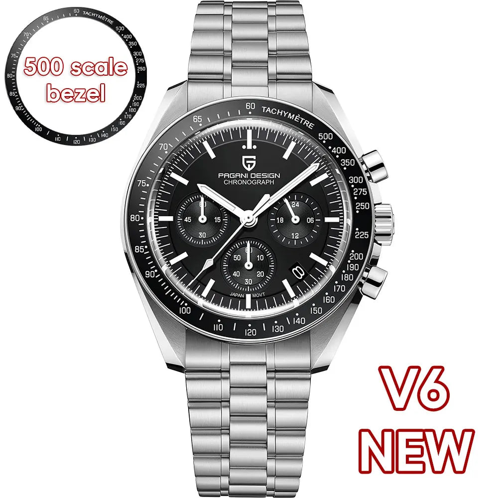 PAGANI DESIGN 2026 Nouvelle V5 PD1701 Montres Homme Luxe Montre à Quartz Homme Sport Vitesse Chronographe Verre Saphir AR Étanche 100M