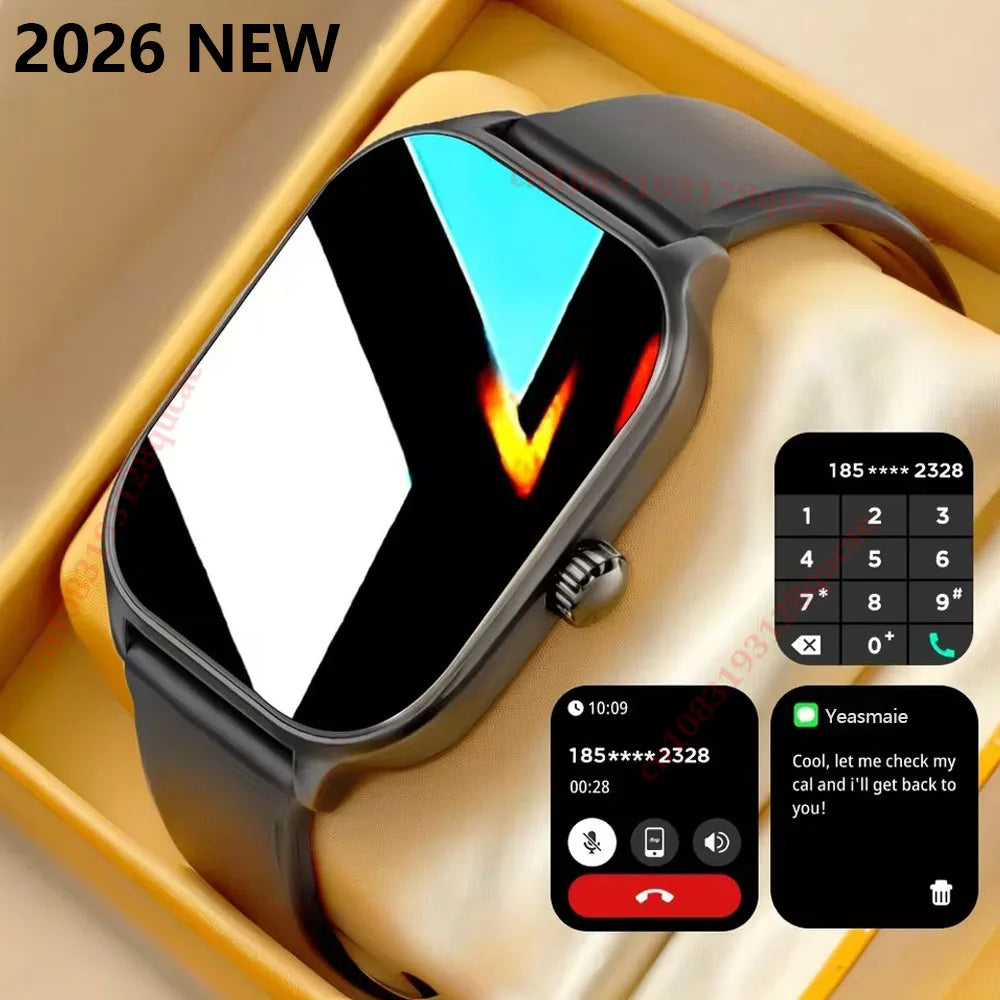 Nouvelle Montre Intelligente 2026 Android IOS Téléphone Écran Couleur 2,01 Pouces Bluetooth Répondre aux Appels Suivi de la Condition Physique Smartwatch Femmes Hommes