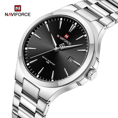 NAVIFORCE – Montres homme tendance au design original, en acier inoxydable, avec calendrier simple, étanches, Relogio Masculino