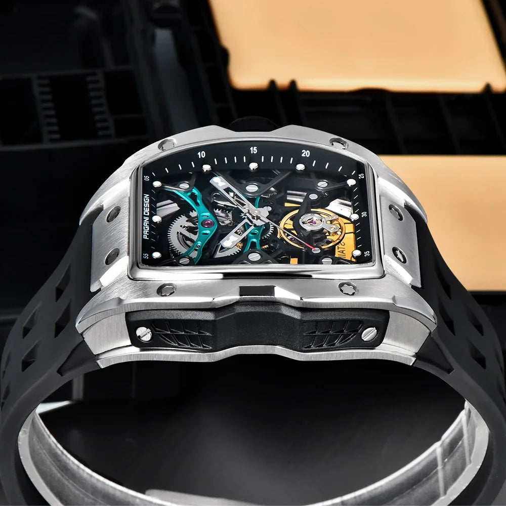 ChronoState Night Racer Skeleton Automatic Luxury Watch for Men