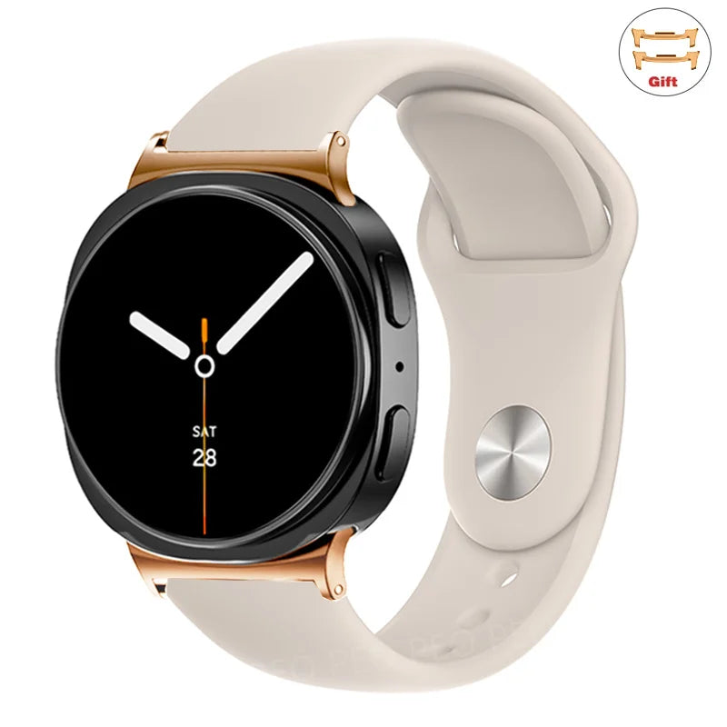 Sports Silicone Strap for Samsung Galaxy Watch 8 40mm 44mm Band No Gaps Correa Bracelet for Galaxy 8 Classic 46mm Accessories