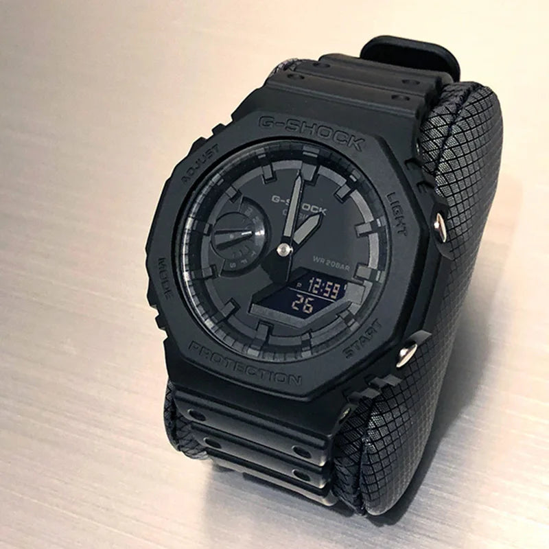 Montre Casio homme G-Shock ultra-fine, montre de sport étanche 200m, montres LED, horloge numérique série GA-2100