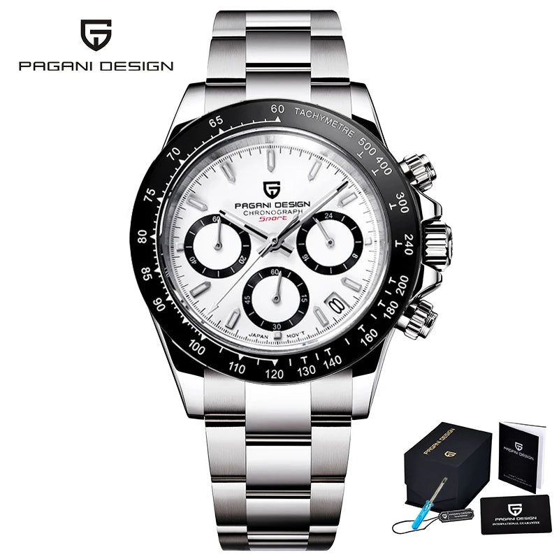 PAGANI DESIGN 2026 NOUVEAU 1664 Montre homme cadran météorite Montre de luxe en saphir à quartz pour hommes Chronographe sport pour hommes Reloj Hombre
