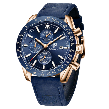 SAPPHERO Chronicle 5140 Classic Leather Strap Watch