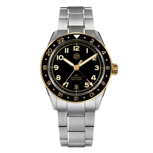 San Martin SN0140W NH34 GMT Automatic Sapphire Watch